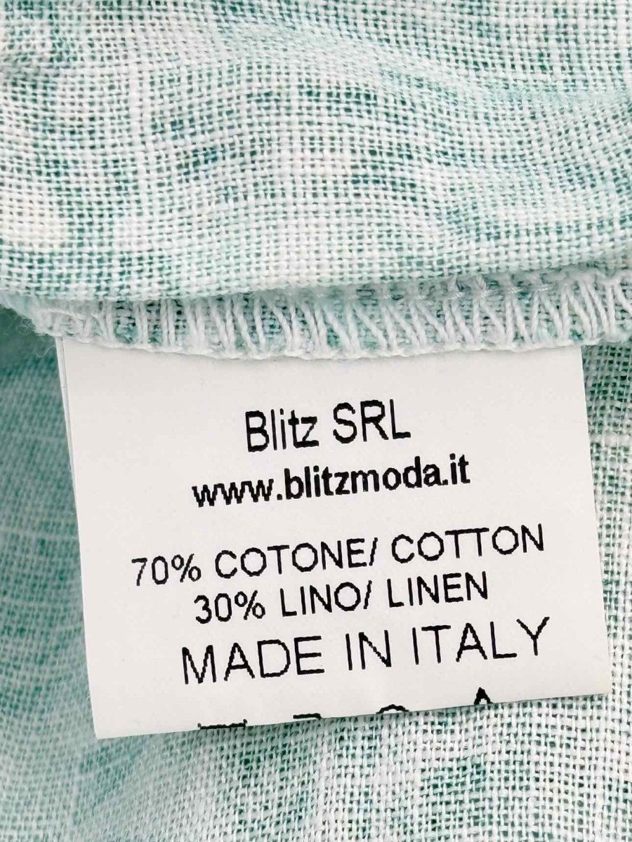Pre - loved POSITANO COUTURE White & Green Size Medium Midi Dress at Reems Closet