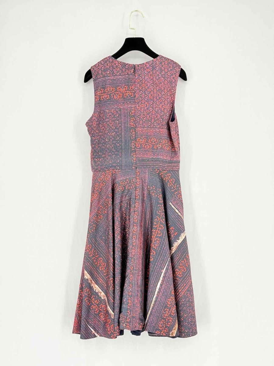 Pre - loved PRABAL GURUNG Blue & Red Size US 6 Knee Length Dress at Reems Closet