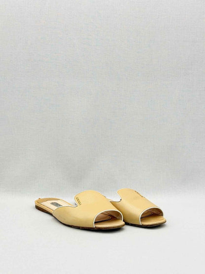 Pre-loved PRADA Beige Size EU 40 Slide Mules at Reems Closet