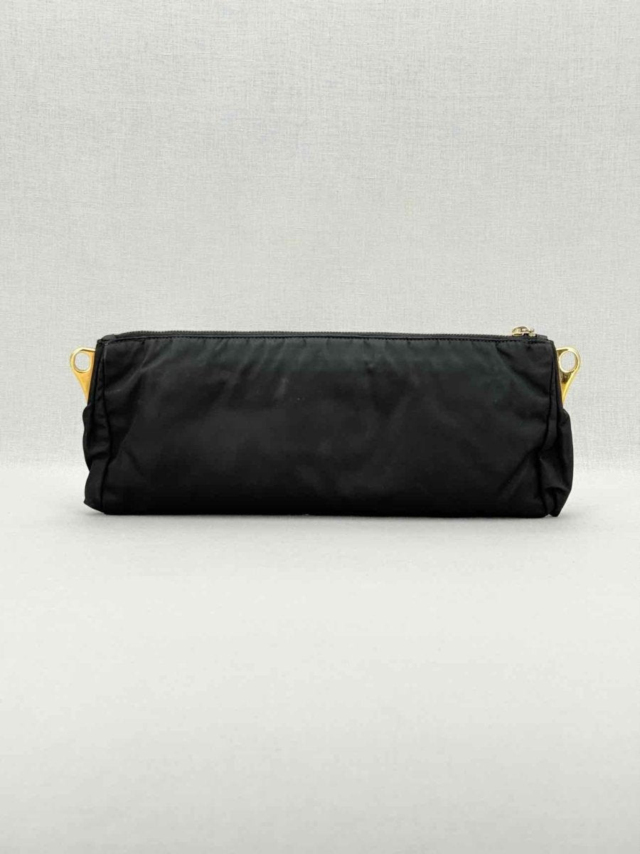 Pre - loved PRADA Black Clutch at Reems Closet