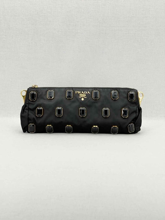 Pre - loved PRADA Black Clutch at Reems Closet