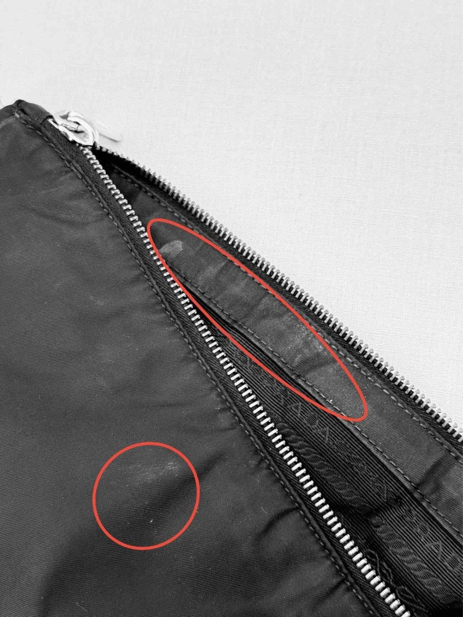 Pre - loved PRADA Black Clutch at Reems Closet