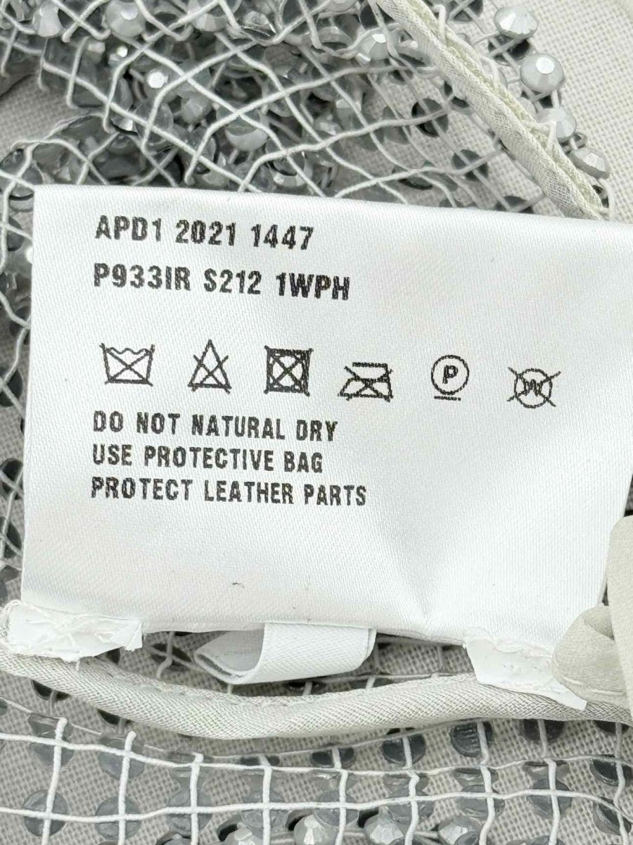 Pre - loved PRADA Black & Silver Logo Plaque Size US 4 Top at Reems Closet