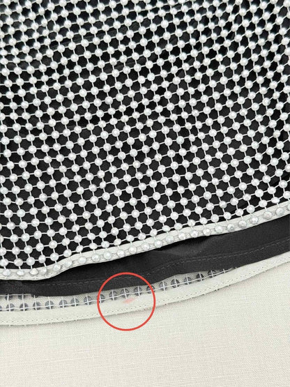 Pre - loved PRADA Black & Silver Logo Plaque Size US 4 Top at Reems Closet