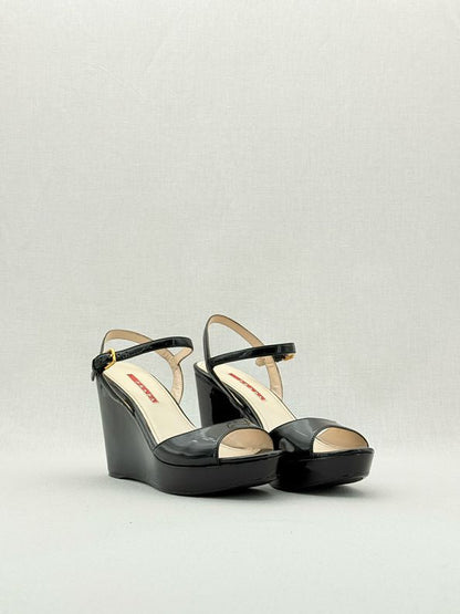 Pre - loved PRADA Black Size EU 37 Wedges at Reems Closet
