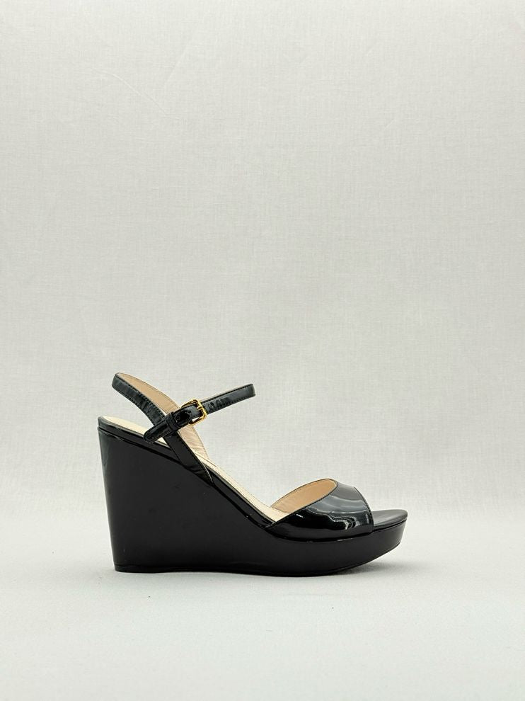 Pre - loved PRADA Black Size EU 37 Wedges at Reems Closet