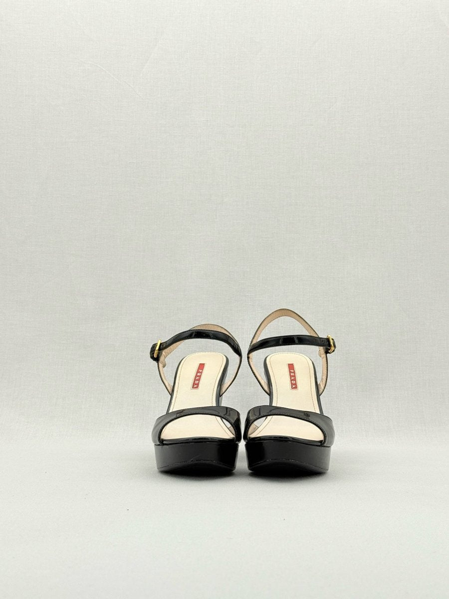 Pre - loved PRADA Black Size EU 37 Wedges at Reems Closet