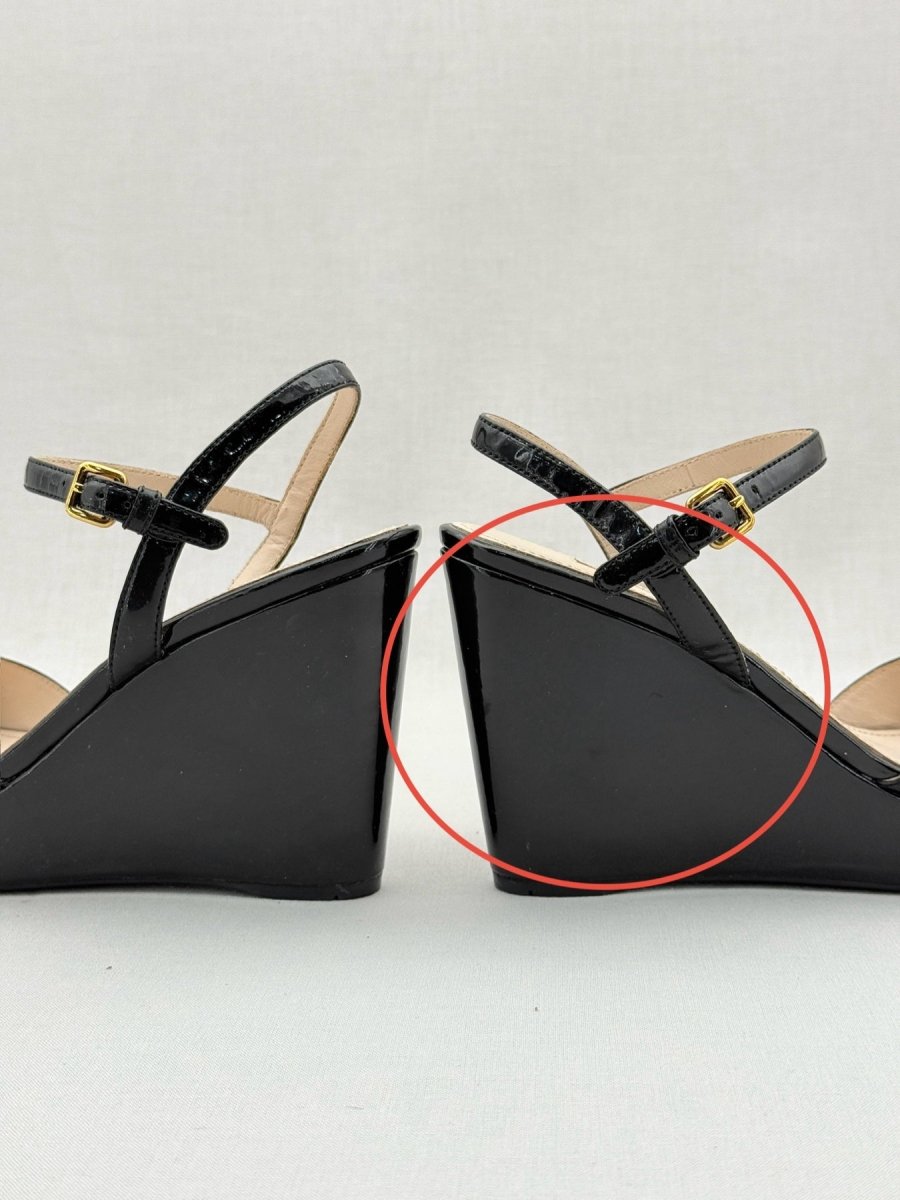 Pre - loved PRADA Black Size EU 37 Wedges at Reems Closet