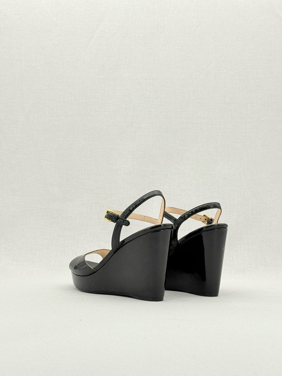 Pre - loved PRADA Black Size EU 37 Wedges at Reems Closet