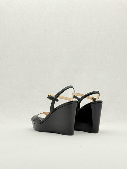 Pre - loved PRADA Black Size EU 37 Wedges at Reems Closet