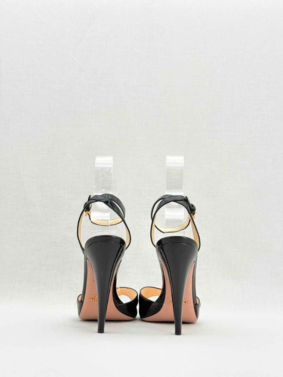 Pre - loved PRADA Black Size EU 38 Heeled Shoes at Reems Closet