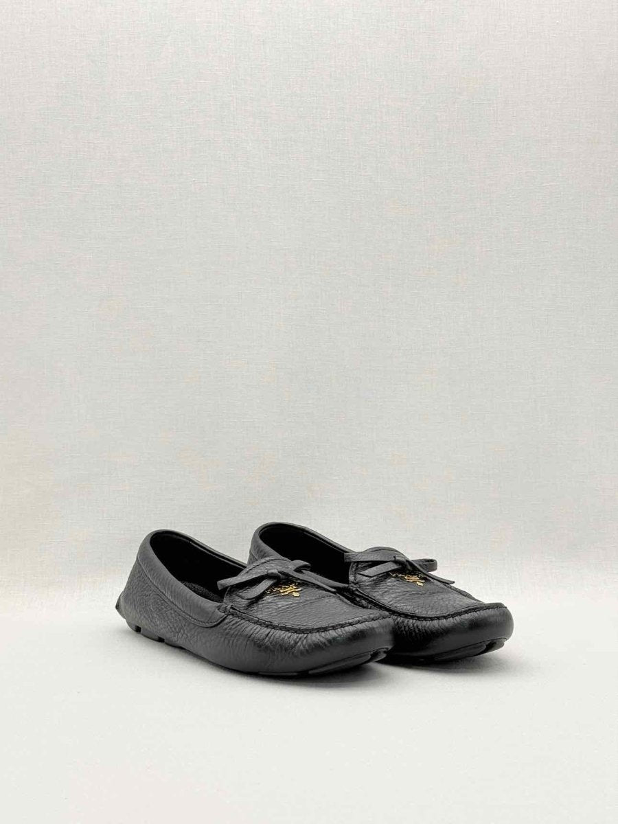 Pre-loved PRADA Black Size EU 38 Loafers at Reems Closet