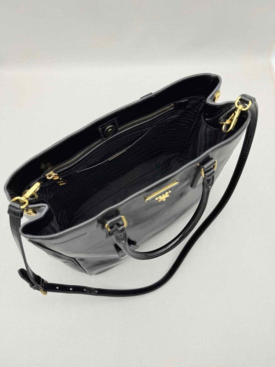 Pre - loved PRADA Black Top Handle at Reems Closet