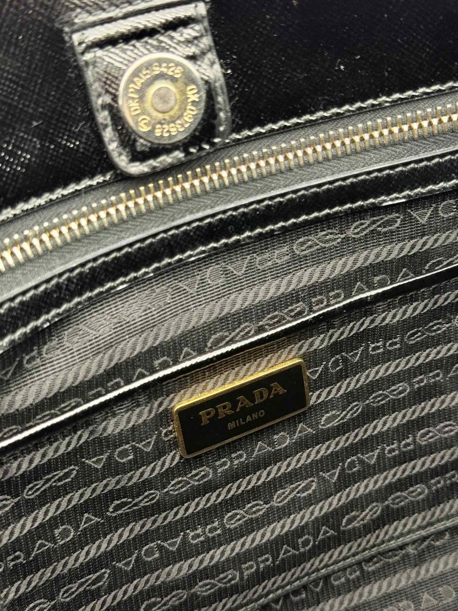 Pre - loved PRADA Black Top Handle at Reems Closet