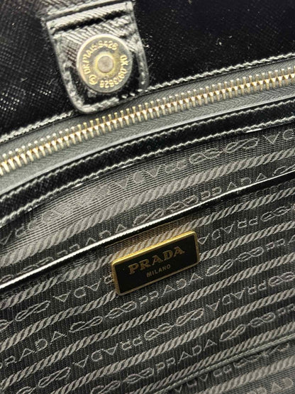 Pre - loved PRADA Black Top Handle at Reems Closet
