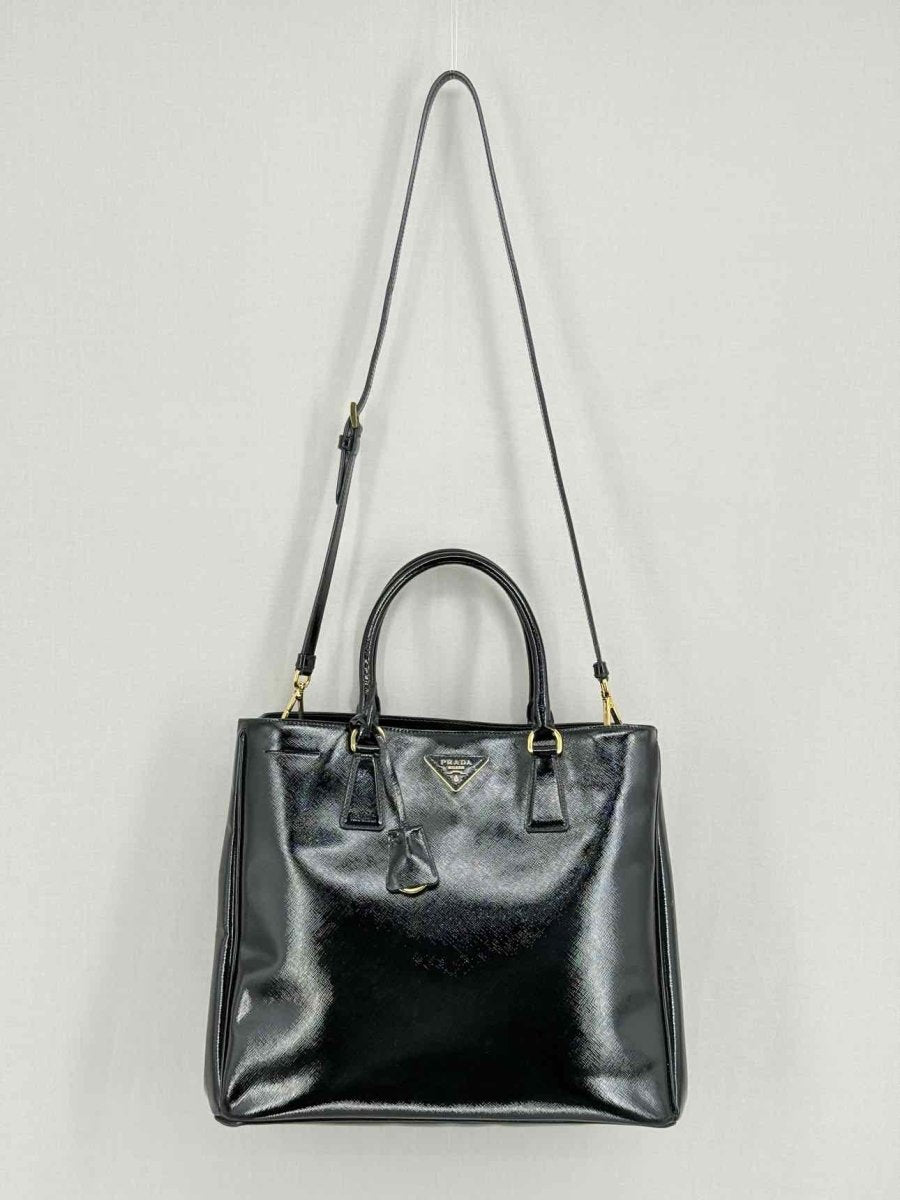 Pre - loved PRADA Black Top Handle at Reems Closet