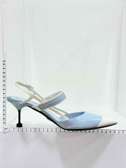 Pre - loved PRADA Blue & White Size EU 38 Pumps at Reems Closet