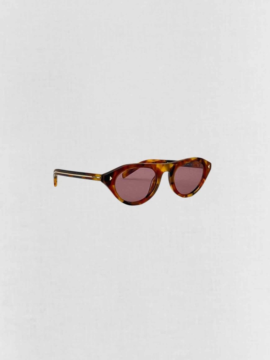 Pre - loved PRADA Brown & Gold Sunglasses at Reems Closet