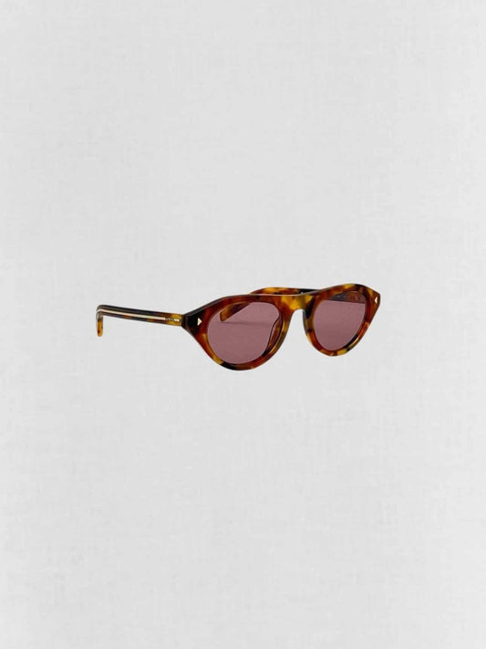 Pre - loved PRADA Brown & Gold Sunglasses at Reems Closet