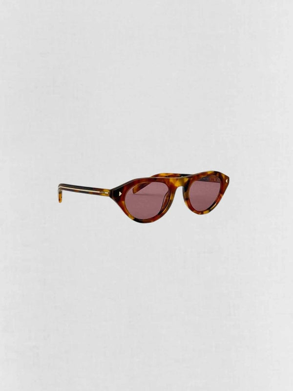 Pre - loved PRADA Brown & Gold Sunglasses at Reems Closet