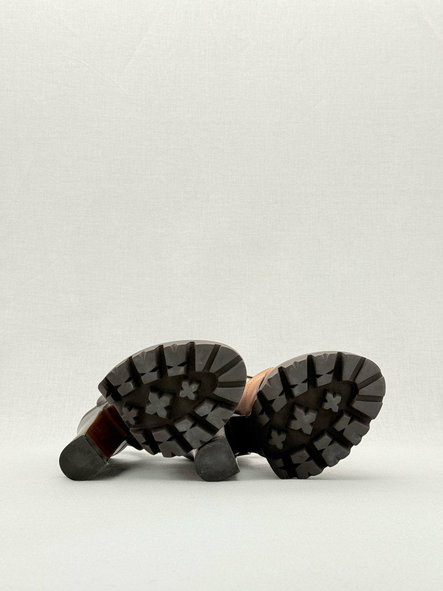 Pre - loved PRADA Brown Size EU 37 Heeled Sandals at Reems Closet