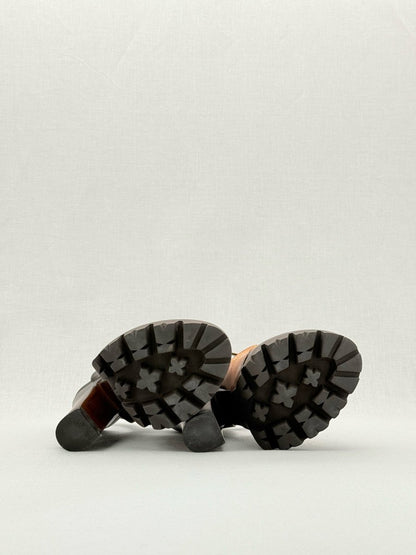 Pre - loved PRADA Brown Size EU 37 Heeled Sandals at Reems Closet