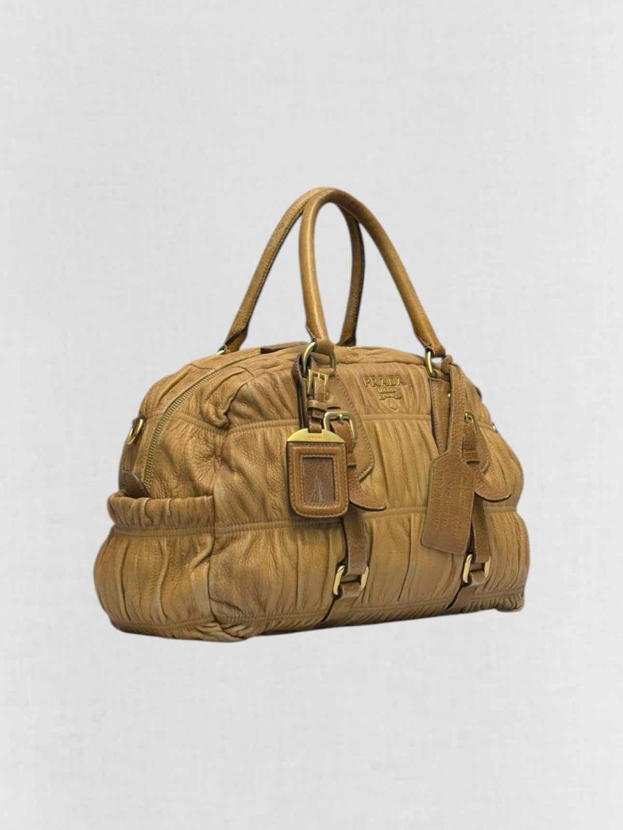 Pre - loved PRADA Brown Top Handle at Reems Closet