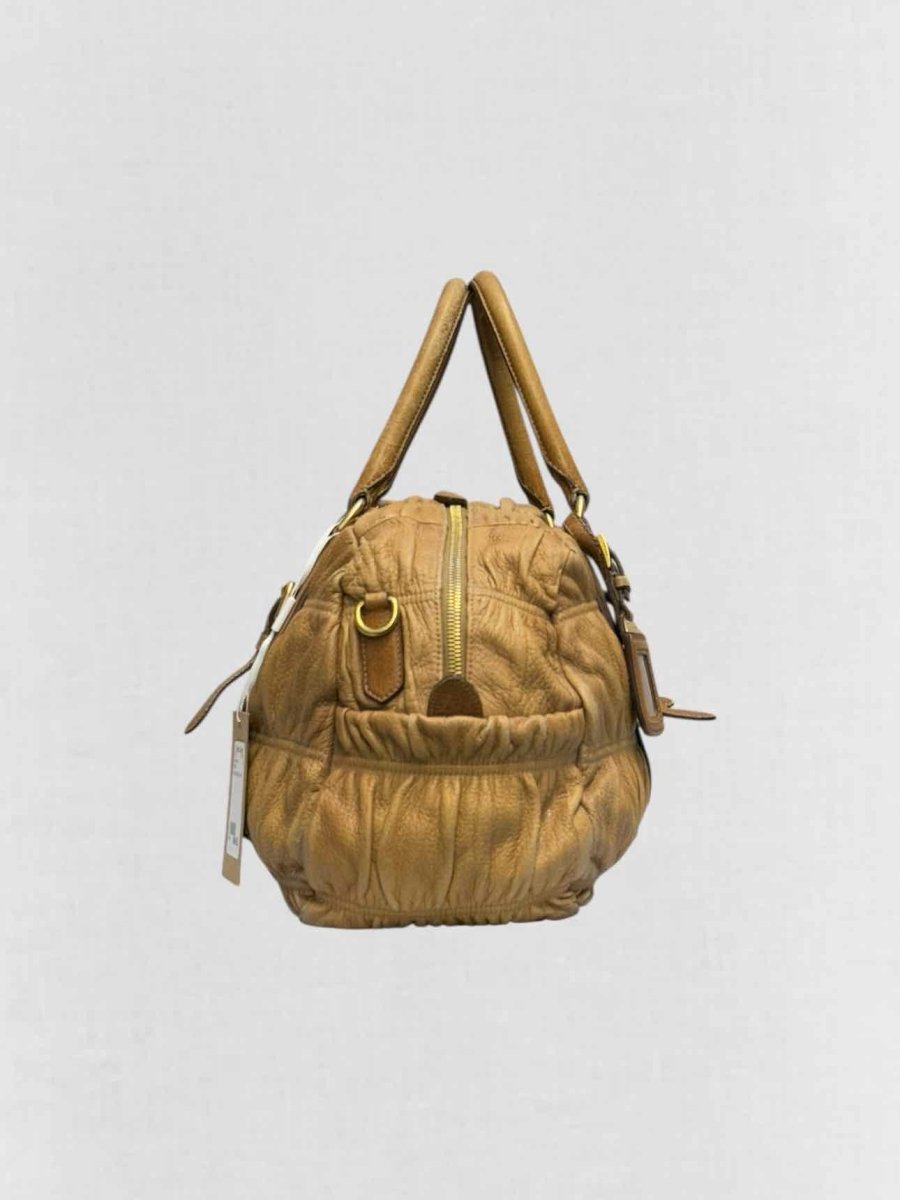 Pre - loved PRADA Brown Top Handle at Reems Closet