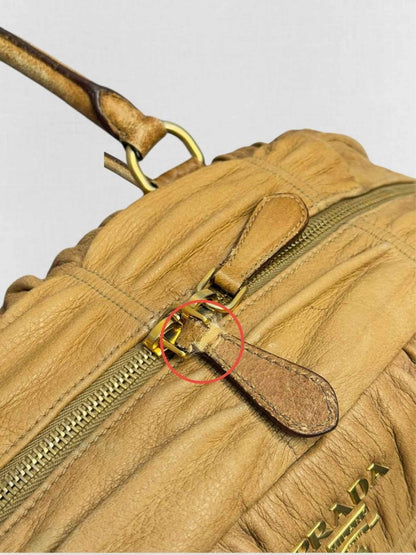 Pre - loved PRADA Brown Top Handle at Reems Closet