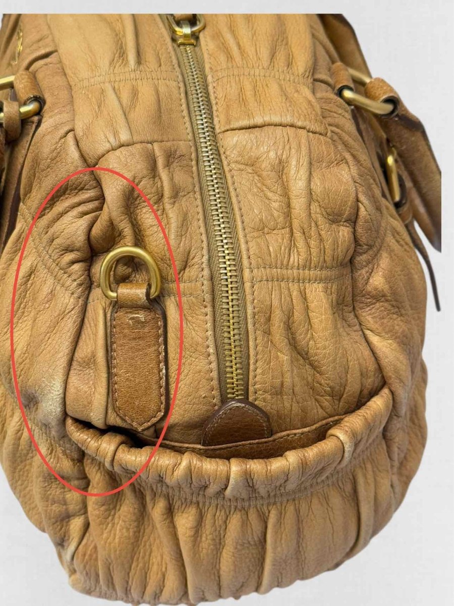 Pre - loved PRADA Brown Top Handle at Reems Closet