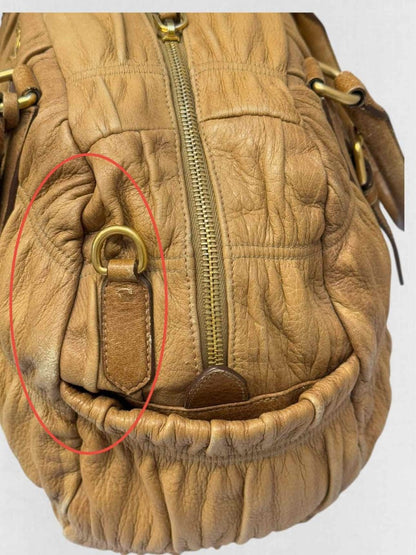 Pre - loved PRADA Brown Top Handle at Reems Closet