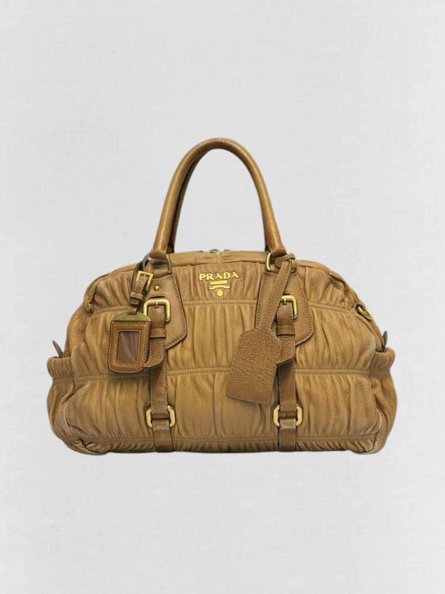 Pre - loved PRADA Brown Top Handle at Reems Closet