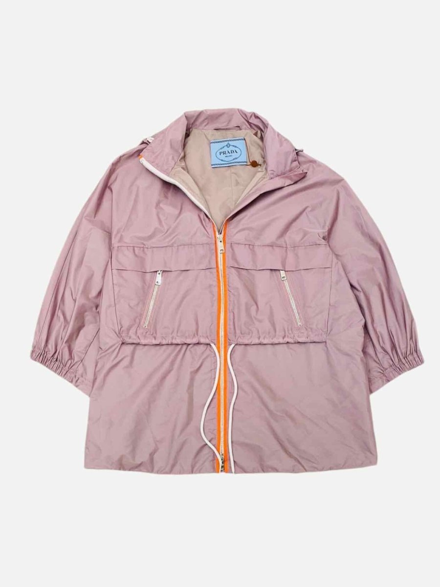 Pre - loved PRADA Classic Rain Ash Pink Jacket at Reems Closet