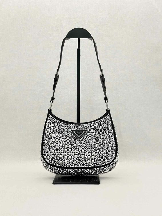 Pre-loved PRADA Cleo Black Shoulder Bag at Reems Closet