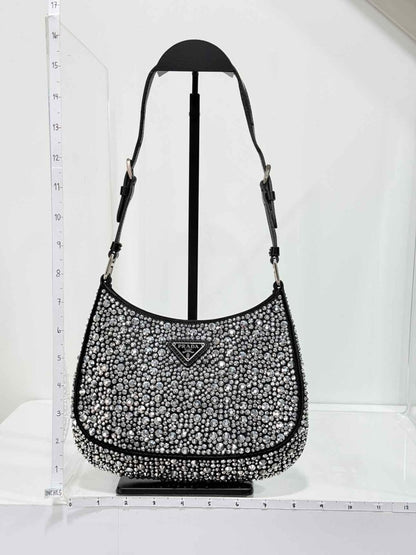 Pre-loved PRADA Cleo Black Shoulder Bag at Reems Closet