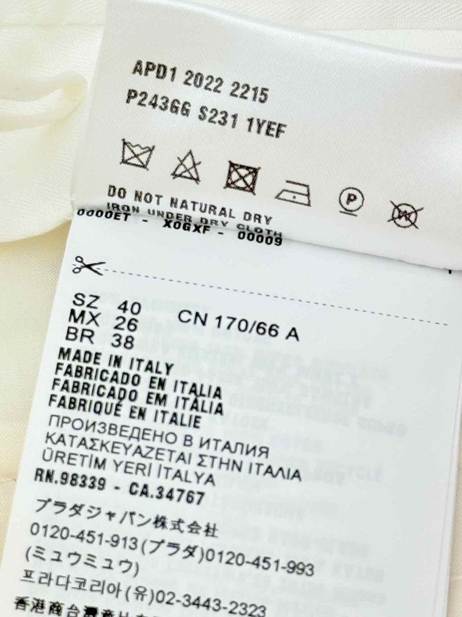 Pre - loved PRADA Cream Size US 4 Pants at Reems Closet