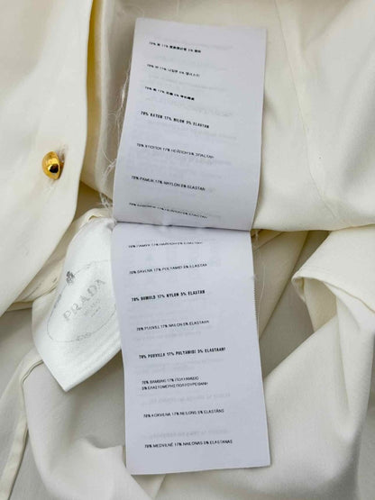 Pre - loved PRADA Cream Size US 4 Shirt at Reems Closet