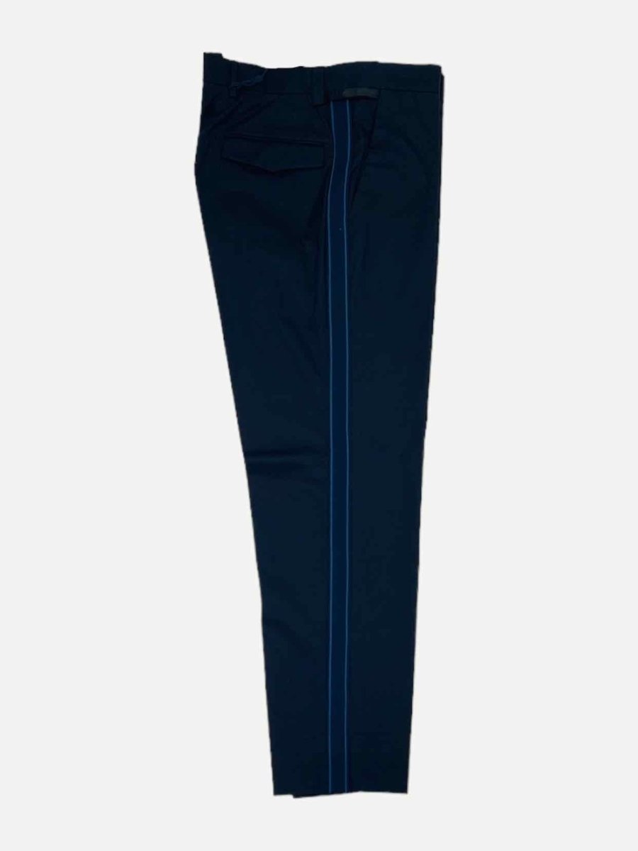 Pre - loved PRADA Double Stripes Navy Blue Trouser at Reems Closet