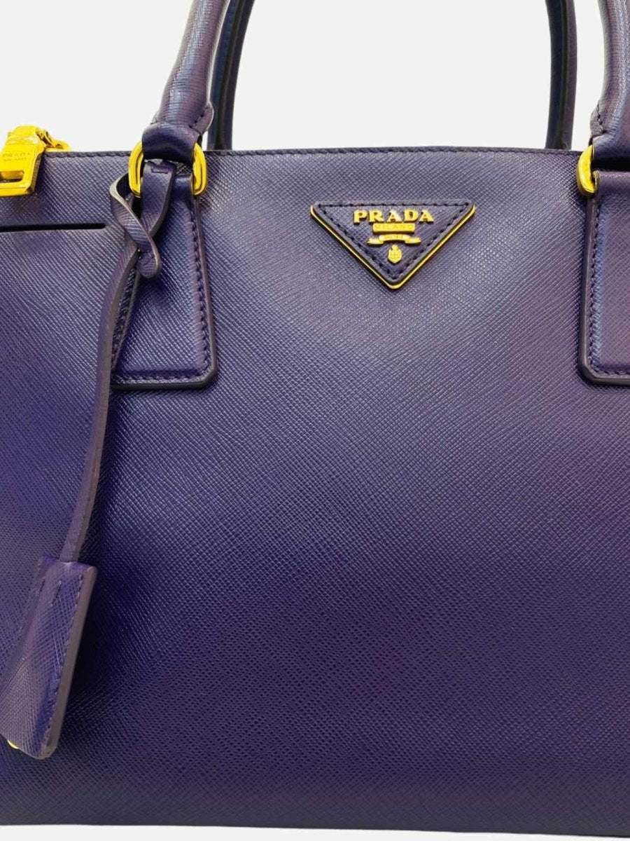 Pre-loved PRADA Double Zip Purple Tote Bag from Reems Closet