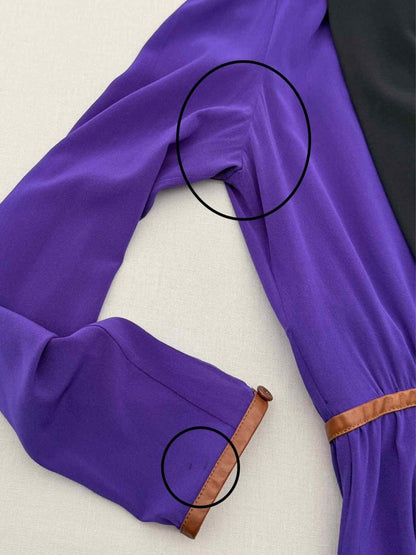 Pre-loved PRADA Fall 2014 Purple & Black Size US 4 Long Dress at Reems Closet