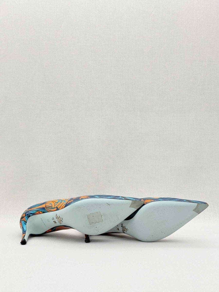 Pre - loved PRADA Fall/Winter 2003 Blue Multicolor Size EU 36 Pumps at Reems Closet