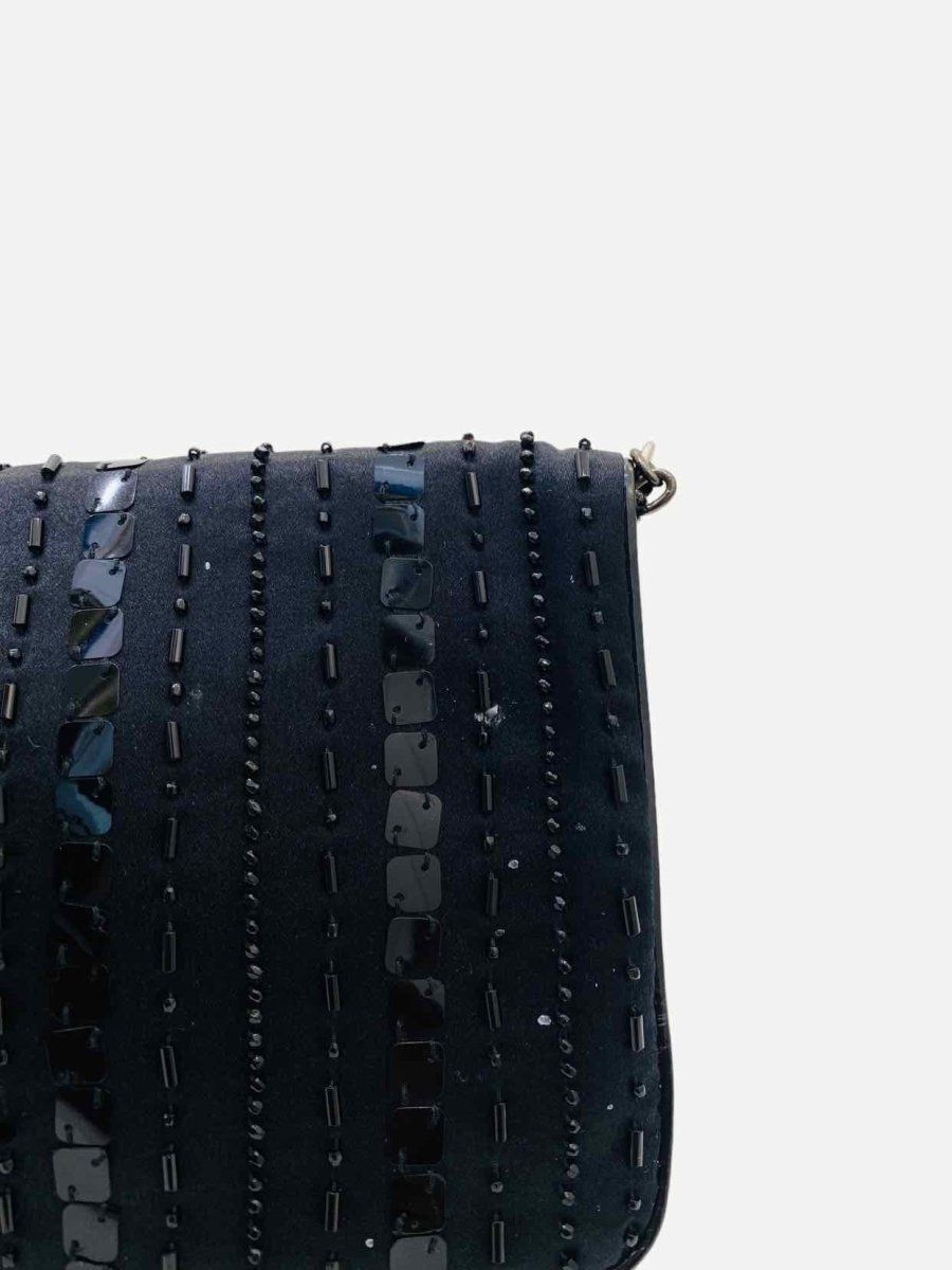 Pre - loved PRADA Flap Black Shoulder Bag at Reems Closet