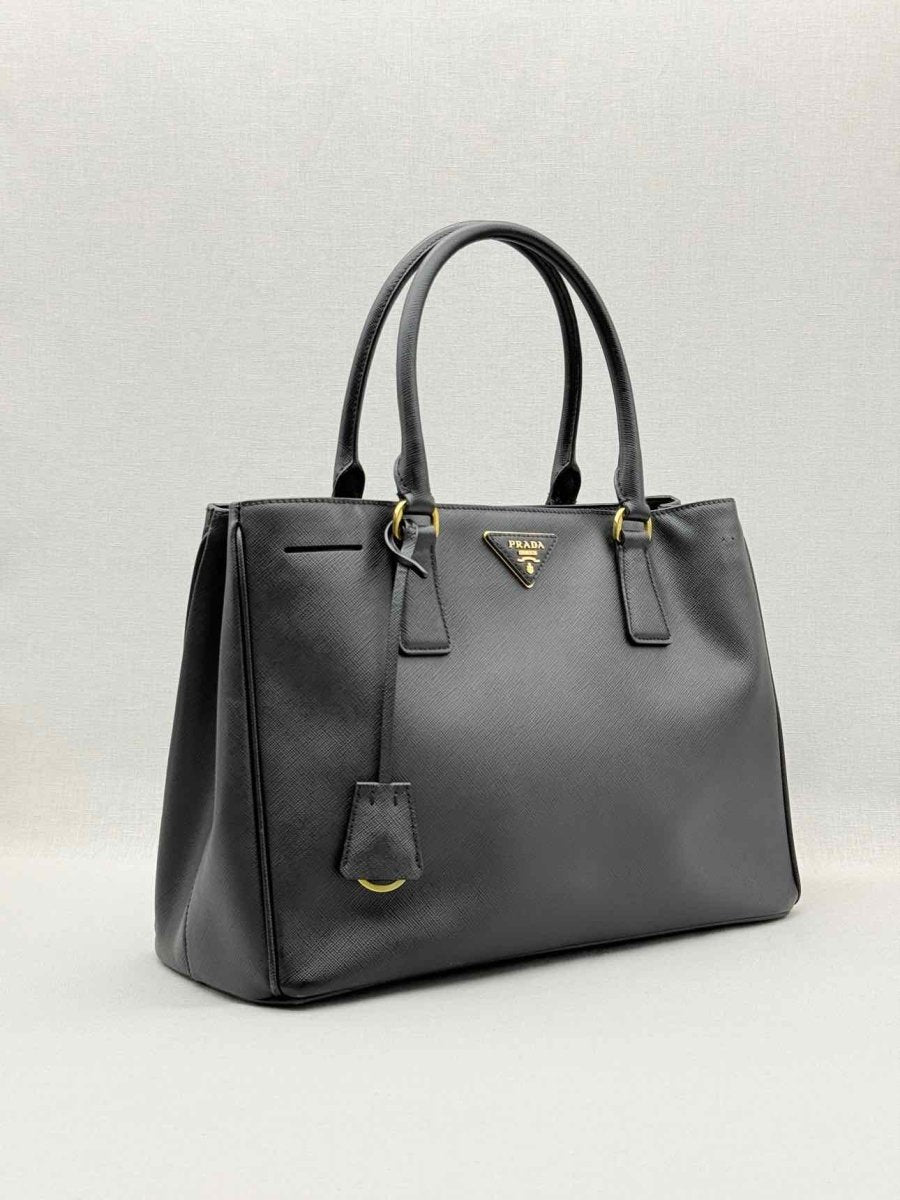 Pre - loved PRADA Galleria Black Tote Bag at Reems Closet