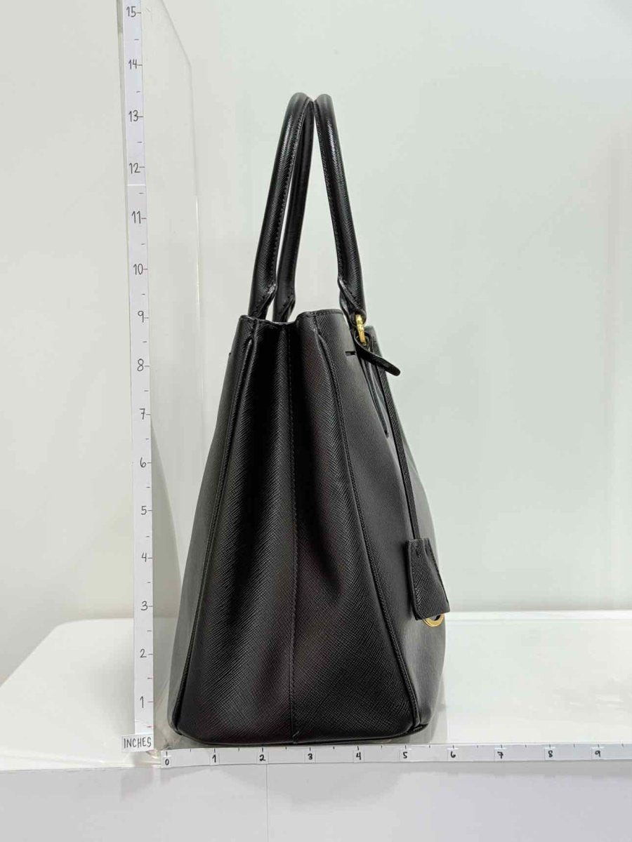 Pre - loved PRADA Galleria Black Tote Bag at Reems Closet