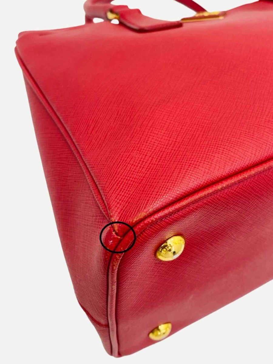 Pre - loved PRADA Galleria Red Top Handle at Reems Closet