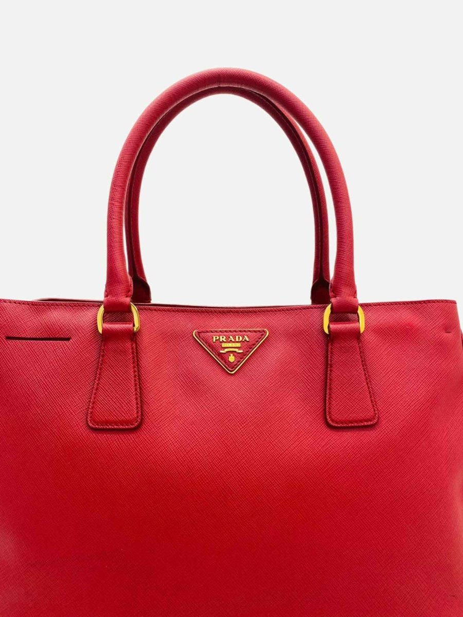 Pre - loved PRADA Galleria Red Top Handle at Reems Closet