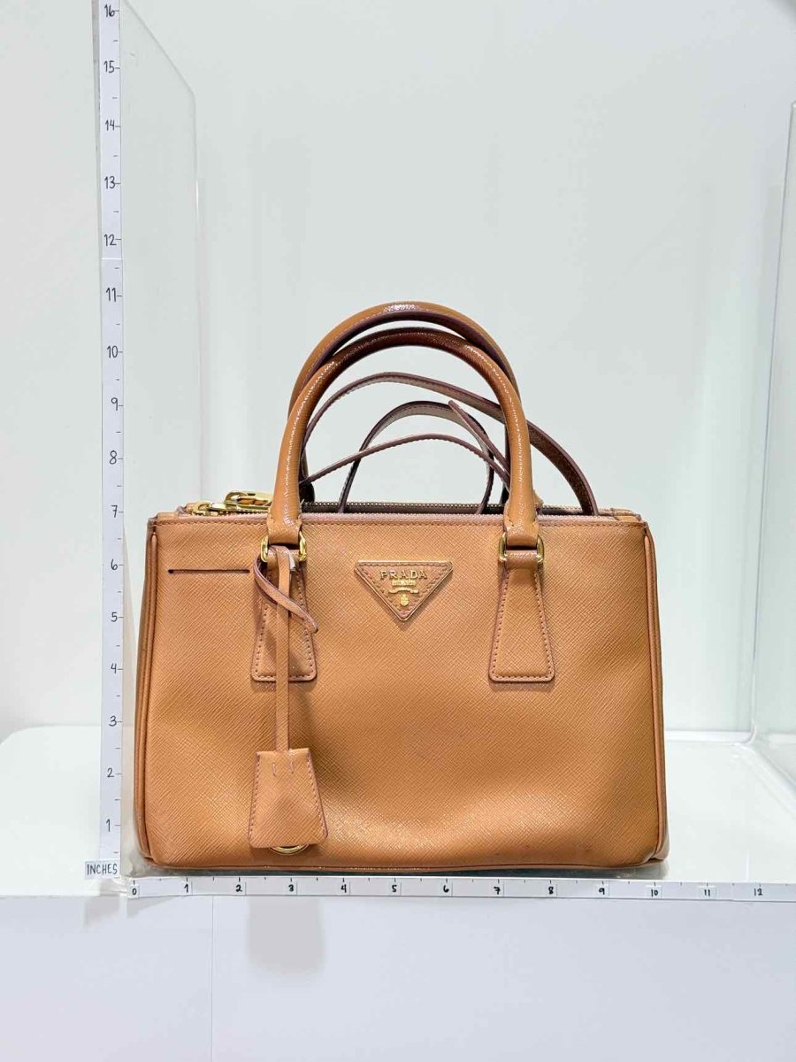 Pre - loved PRADA Galleria Tan Top Handle at Reems Closet