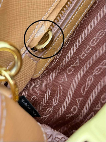 Pre - loved PRADA Galleria Tan Top Handle at Reems Closet