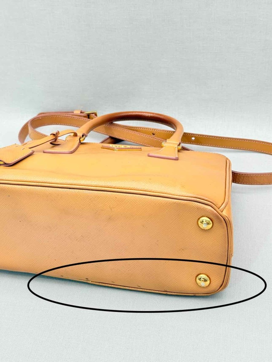 Pre - loved PRADA Galleria Tan Top Handle at Reems Closet