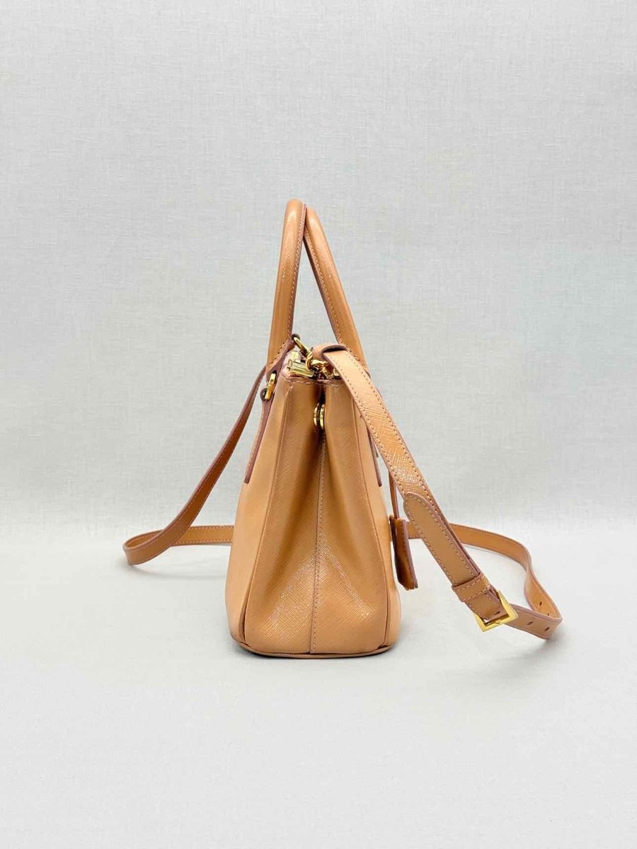 Pre - loved PRADA Galleria Tan Top Handle at Reems Closet